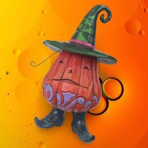 Jim Shore Heartwood Creek Halloween Pumpkin Scared Out Of Your Boots 4027797 Box